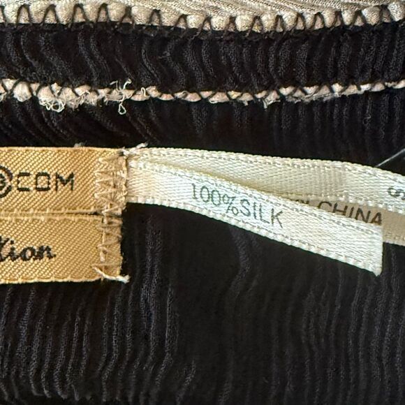 Max Studio Special Edition Black Silk Sheer Maxi Dress w/ Full Slip. Size 00. - Picture 6 of 7